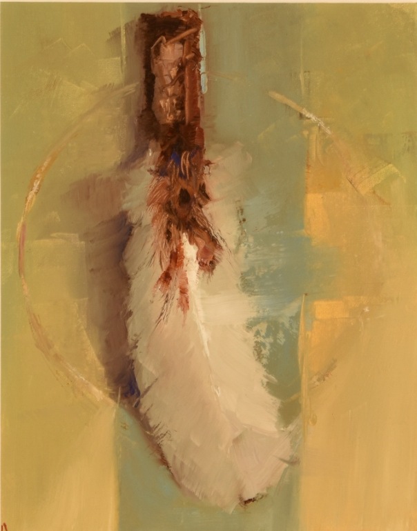 Holding — oil on panel