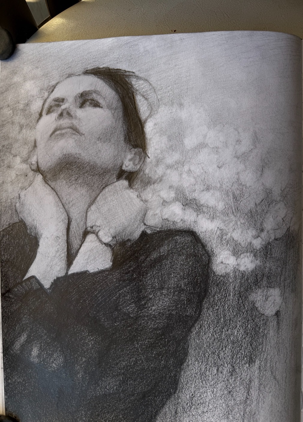 Lifted Study &mdash; charcoal figure drawing