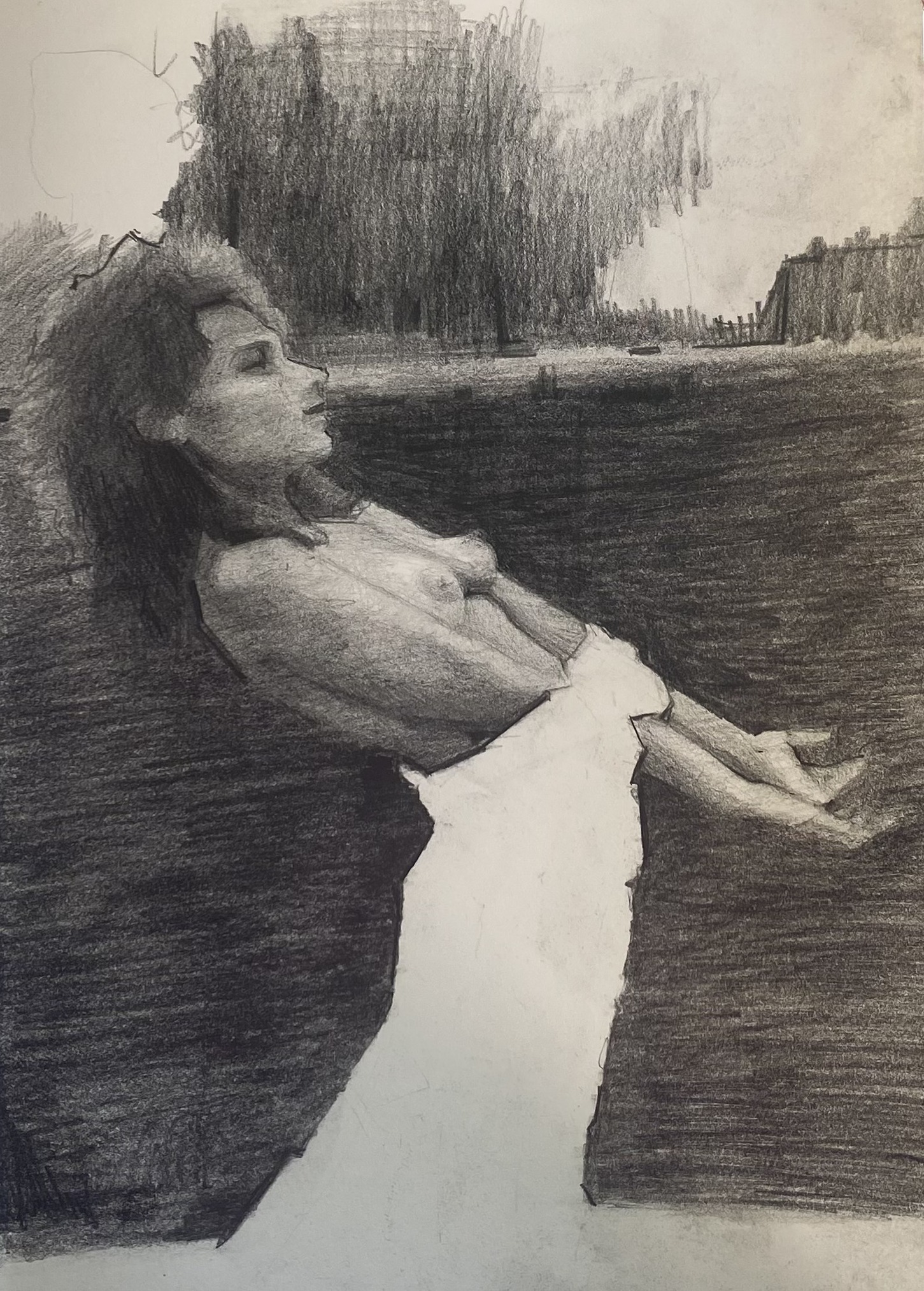 Nicole &mdash; graphite figure drawing